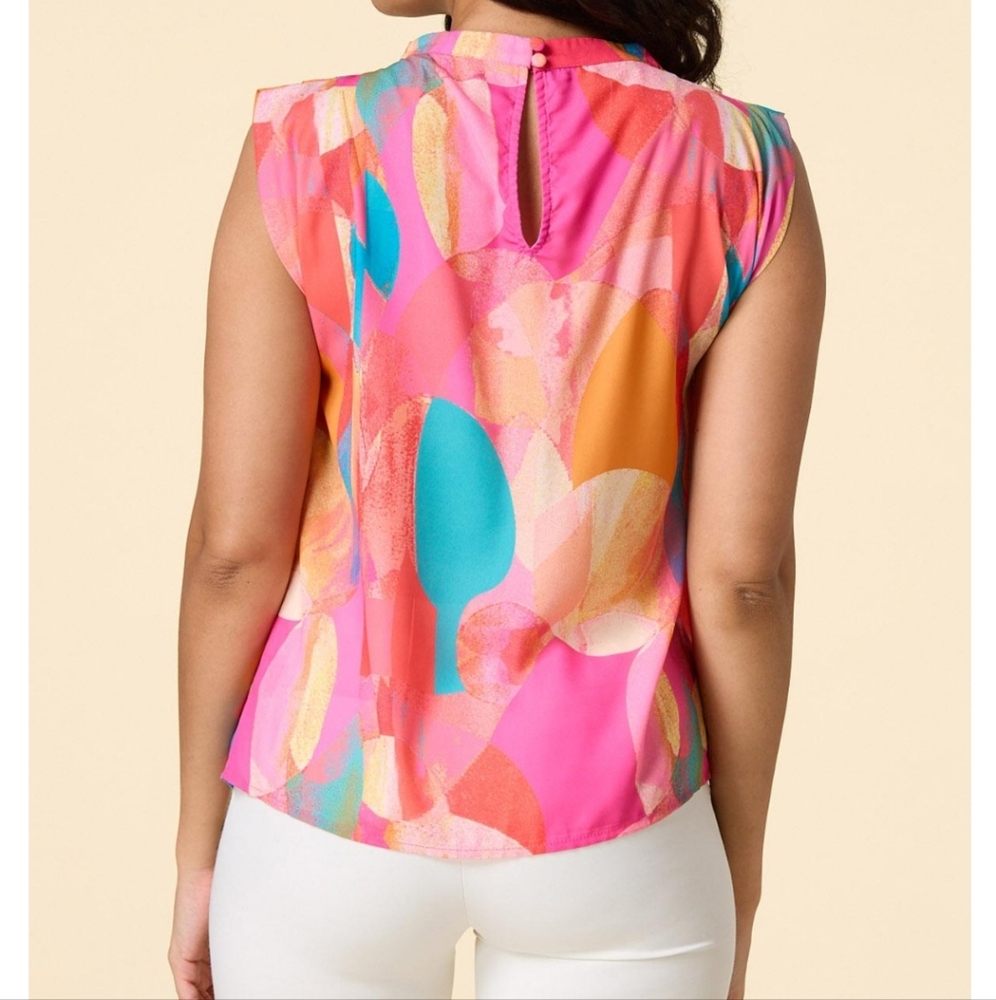 NWT Flying Tomato Colorful Abstract Blouse - Picture 2 of 13